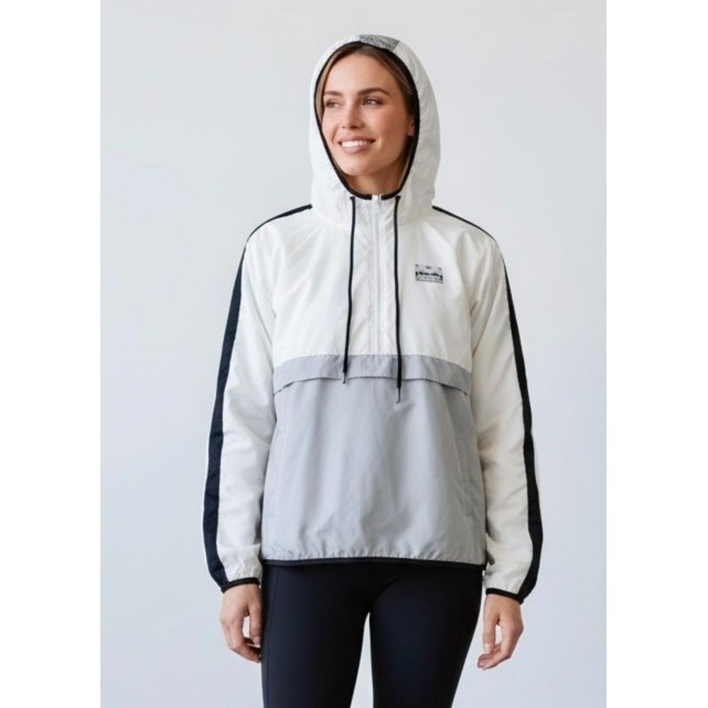 PINK Victoria's Secret Anorak Windbreaker Jacket Half Zip Womens Sport Chic Y2K